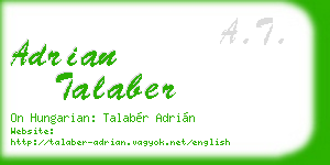 adrian talaber business card