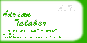 adrian talaber business card